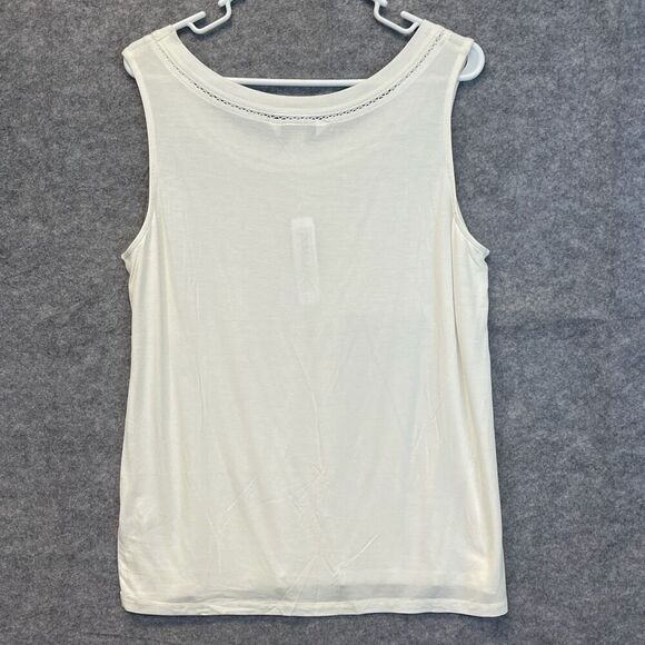 NWT PENDLETON Tank Top Women's XL Ivory Sleeveless Stretch Pullover Scoop Neck - Picture 11 of 15